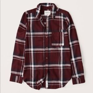Abercrombie Plaid Flannel in Red, size large